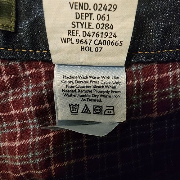 Eddie Bauer Women Flannel Lined Jeans Size 12 Blue Natural Fit Straight Mid-Rise - Picture 8 of 12